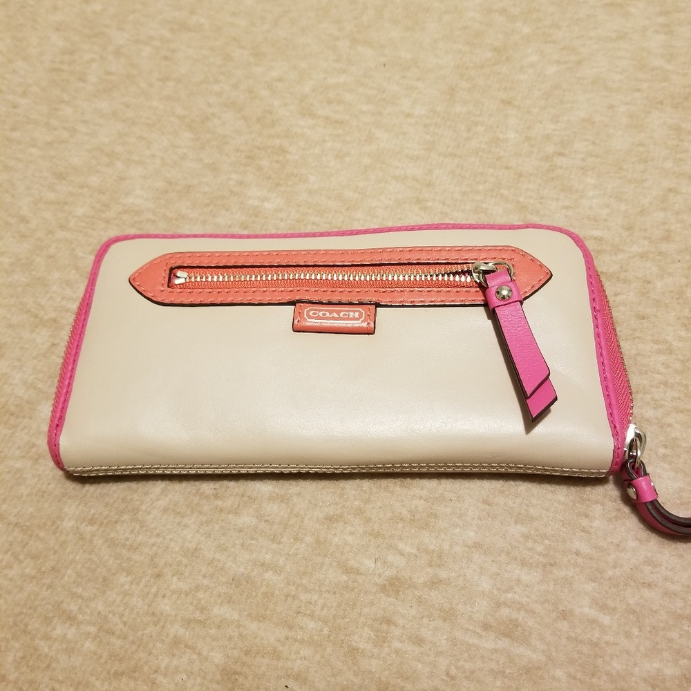 Multi color coach wallet